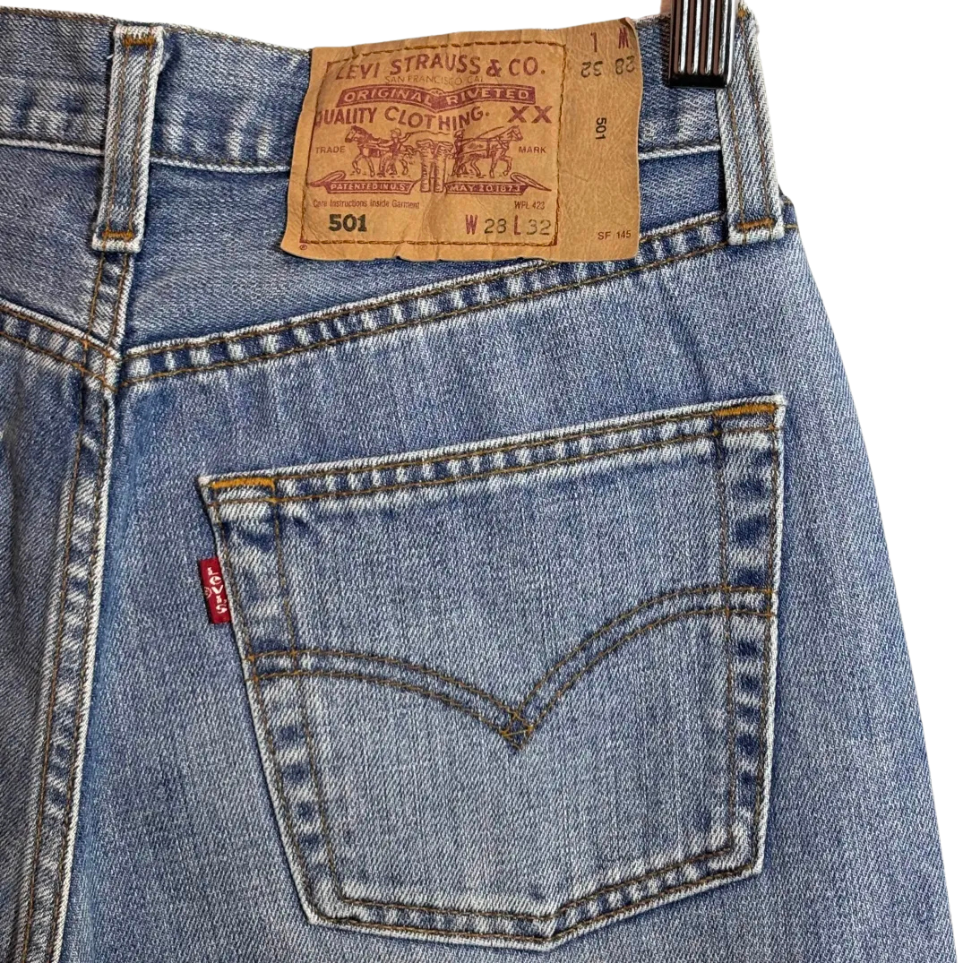 Levis 501 28 x 32 Męskie Spodnie Straight 00's